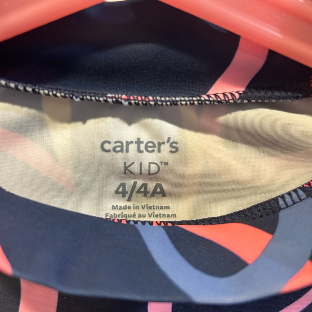Carter's Navy Rash Guard with Colorful Heart Design - Picture 2 of 5
